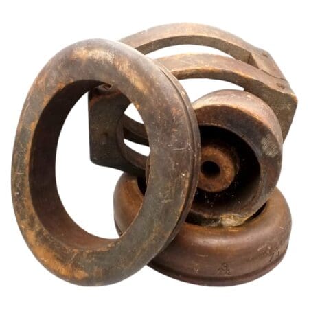 Vintage Wooden Hat Blocks - Flanges, Bases, Crown Blocks