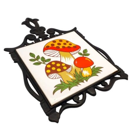 Vintage 1970s Merry Mushroom Trivet
