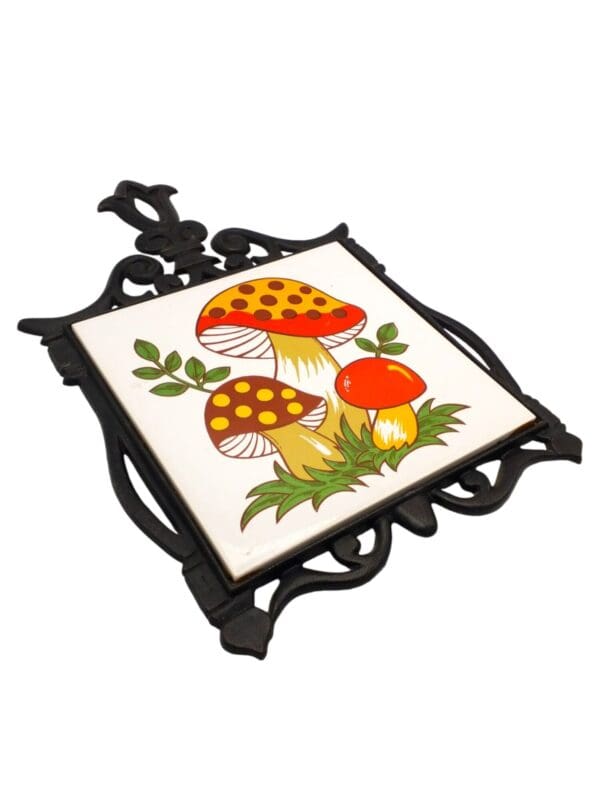 Vintage 1970s Merry Mushroom Trivet