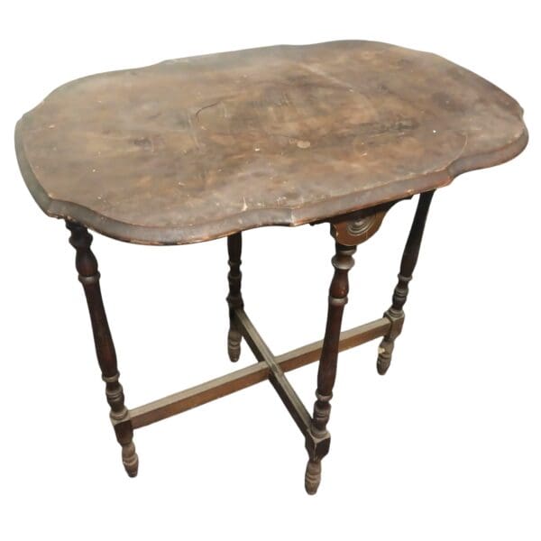 Antique Wood Side Table - Image 3