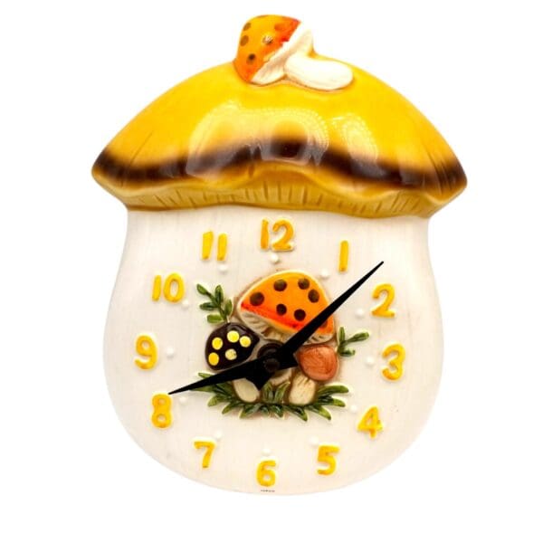 Vintage 1970s Merry Mushroom Clock