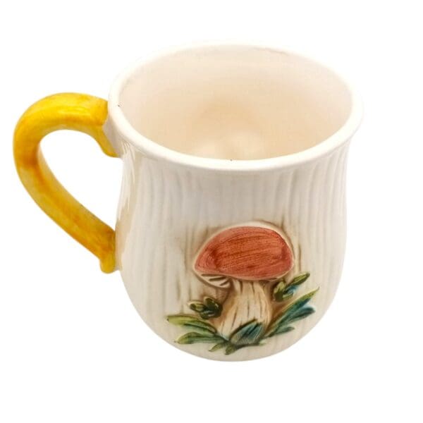 Vintage 1970s Merry Mushroom Mug, Canister (No Lid), both As-Is - Image 10