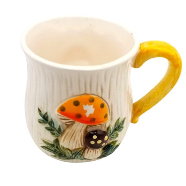 Vintage 1970s Merry Mushroom Mug, Canister (No Lid), both As-Is - Image 9