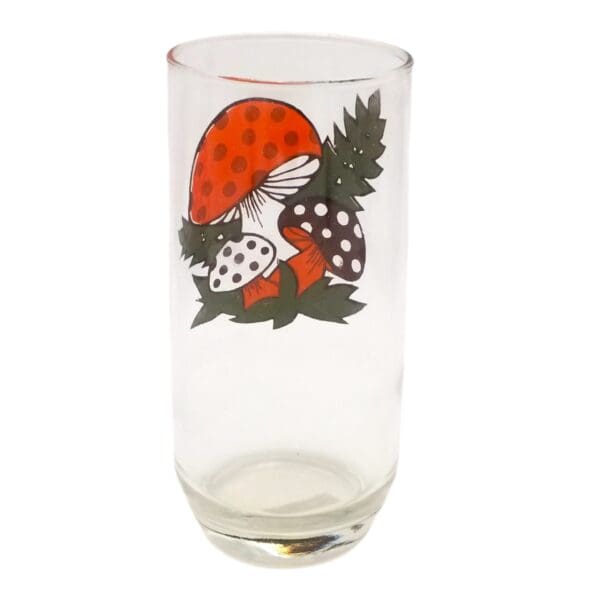 Vintage 1970s Merry Mushroom Clear Glass Tumbler - Image 2