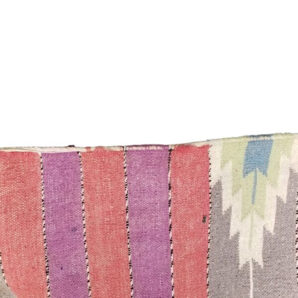 Vintage Rug with Fringe, Mexican / Southwestern Motifs, 61"x94" - Image 6