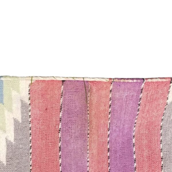 Vintage Rug with Fringe, Mexican / Southwestern Motifs, 61"x94" - Image 5
