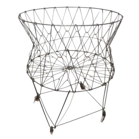 a-112032037-iv1n3rw44c2cq96o Vintage Round Wire Folding, Rolling French Laundry Basket