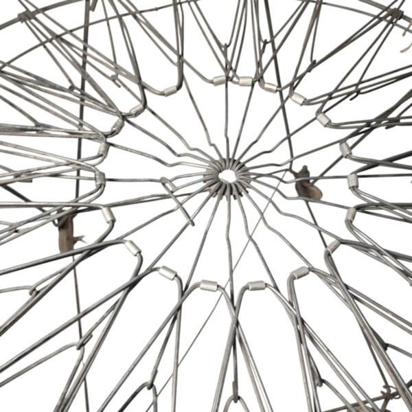 Vintage Round Wire Folding, Rolling French Laundry Basket - Image 5