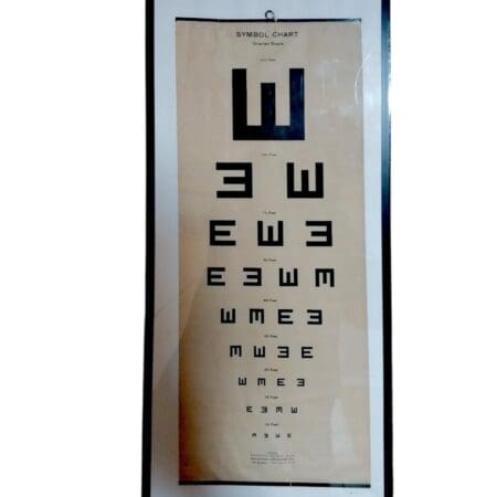 Vintage Snellen Scale Eye Chart - Tumbling E
