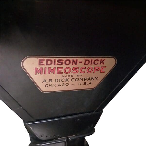 Antique Edison-Dick Mimeoscope with Original Glass - A.B. Dick Company Chicago U.S.A. - Image 12