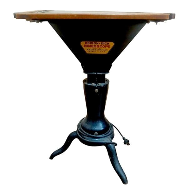 Antique Edison-Dick Mimeoscope with Original Glass - A.B. Dick Company Chicago U.S.A. - Image 11