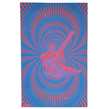 Original 1969 Vintage / Retro Ravi Shankar Sitar Player Psychedelic Poster