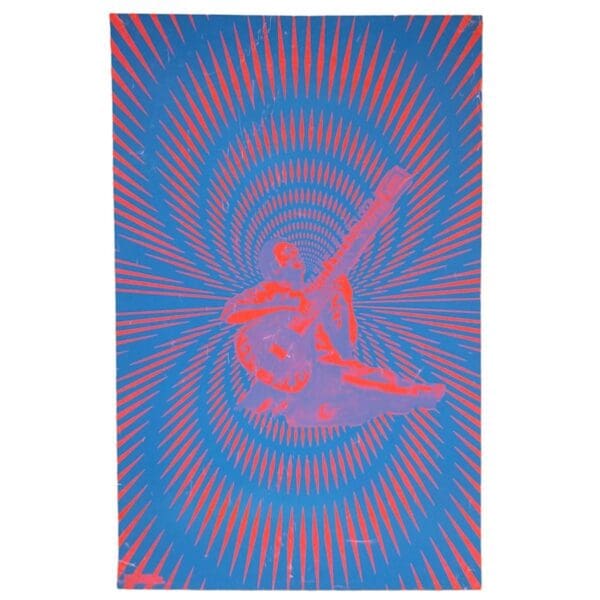 Original 1969 Vintage / Retro Ravi Shankar Sitar Player Psychedelic Poster