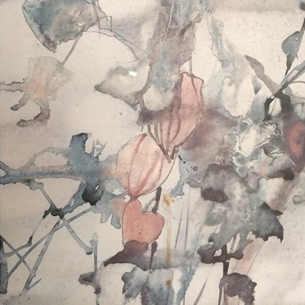 Framed Richard Jerzy Watercolor Lithrograph "Monarch in the Garden" 1974 - Image 2