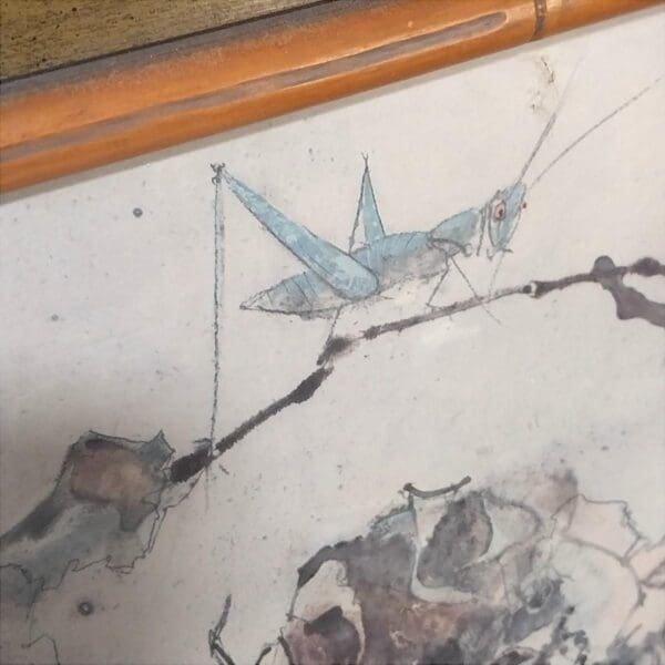 Framed Richard Jerzy Watercolor Lithrograph "Monarch in the Garden" 1974 - Image 5