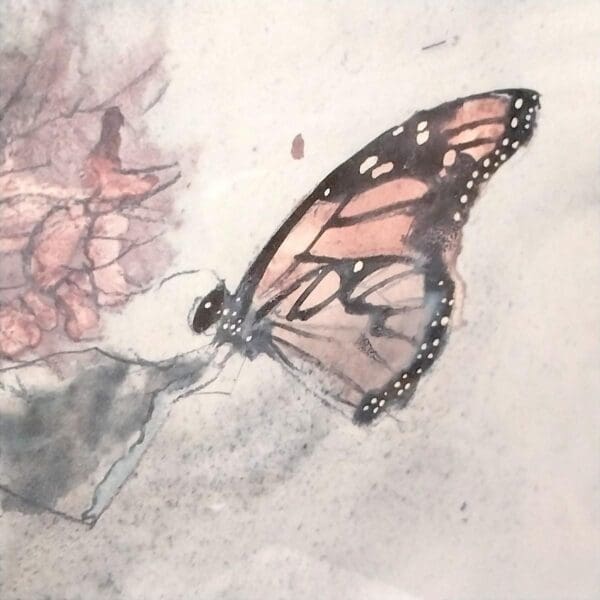 Framed Richard Jerzy Watercolor Lithrograph "Monarch in the Garden" 1974 - Image 8