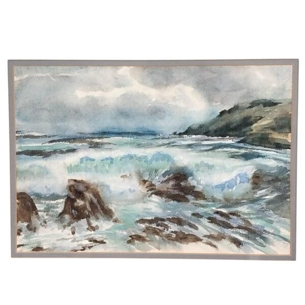 Signed and Framed Original Helen E. Fisher Watercolor - Image 2