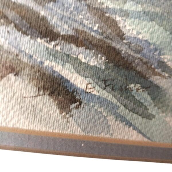 Signed and Framed Original Helen E. Fisher Watercolor - Image 3