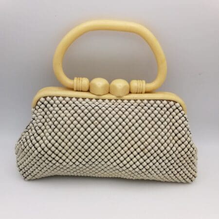Art Deco Mesh Handbag with Chunky Bakelite Handle