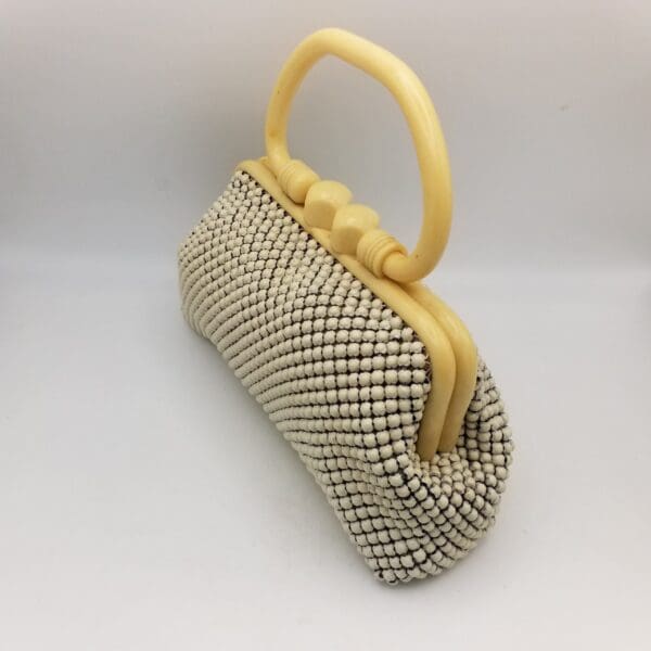Art Deco Mesh Handbag with Chunky Bakelite Handle - Image 2