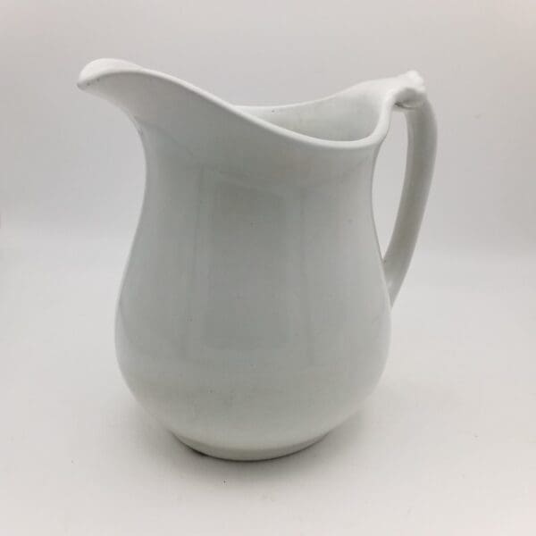 1890s White J & G Meakin Hanley Pitcher Made In England Ironstone China