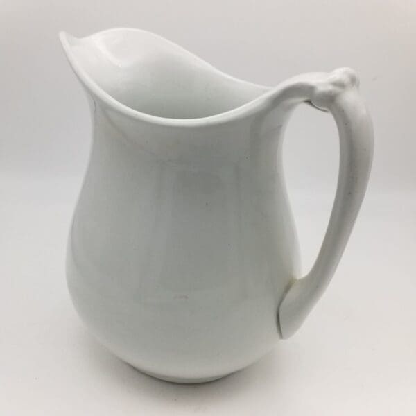 1890s White J & G Meakin Hanley Pitcher Made In England Ironstone China - Image 5