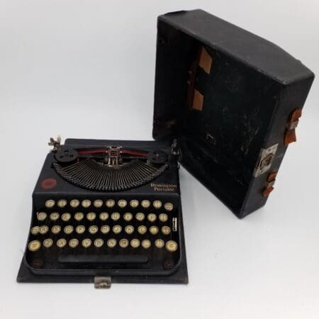 Working Remington Portable Typewriter, with Case, Brush, 2 Ribbon Spools