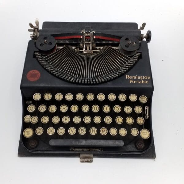 Working Remington Portable Typewriter, with Case (As-Is), Brush, 2 Ribbon Spools - Image 5