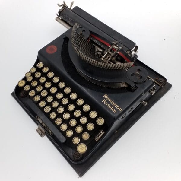 Working Remington Portable Typewriter, with Case (As-Is), Brush, 2 Ribbon Spools - Image 2