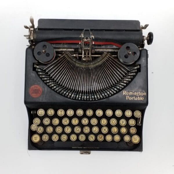 Working Remington Portable Typewriter, with Case (As-Is), Brush, 2 Ribbon Spools - Image 9