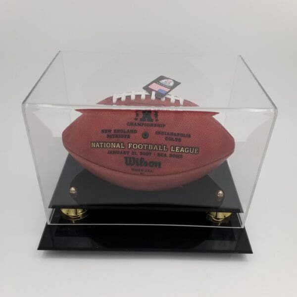 NFL AFC Championship Football, Display Case Patriots v Colts 2007 - Image 2