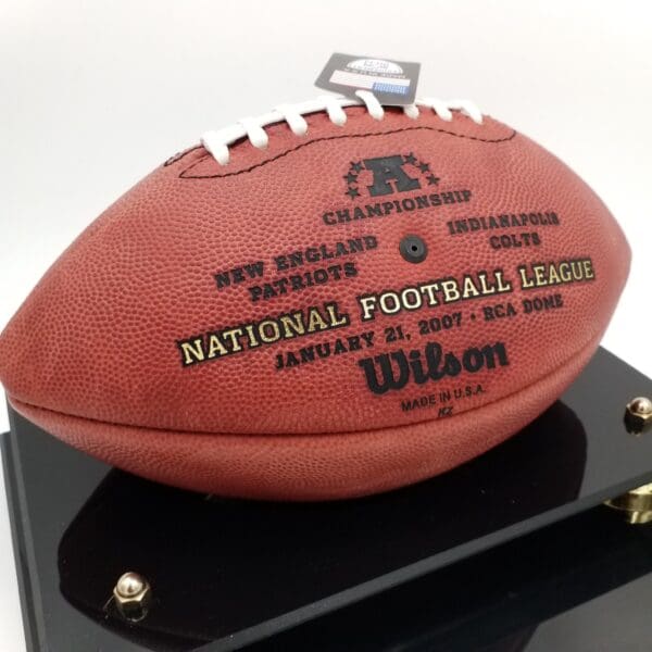 NFL AFC Championship Football, Display Case Patriots v Colts 2007 - Image 6