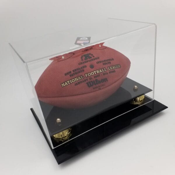 NFL AFC Championship Football, Display Case Patriots v Colts 2007 - Image 8