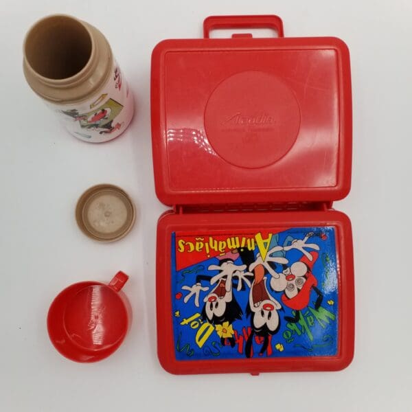 Red Animaniacs Lunchbox and Thermos by Aladdin 1994 Warner Bros - Image 3