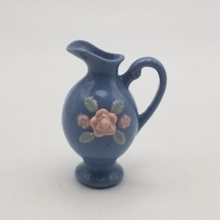 Vintage Miniature Blue Vase, marked Made In Japan