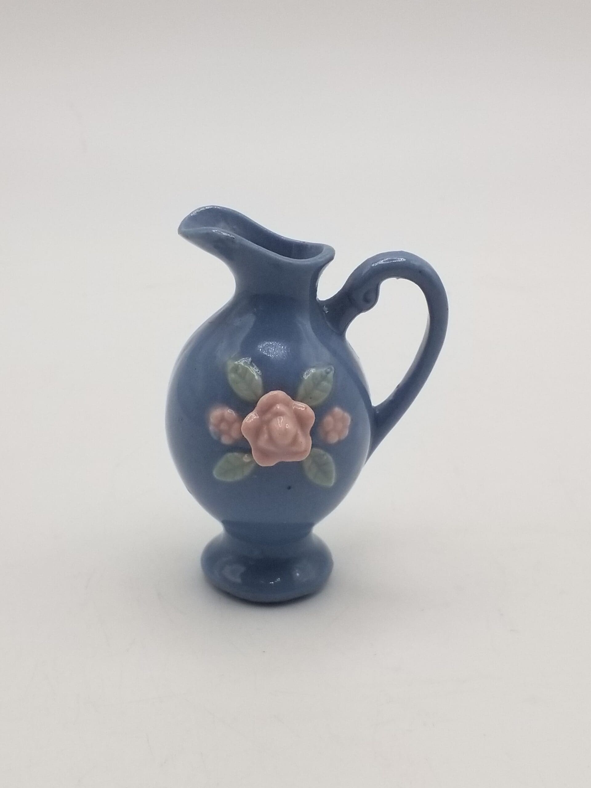 Vintage Miniature Blue Vase, marked Made In Japan