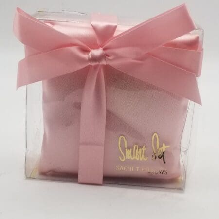 1950s NOS Pink Vintage Sachet Pillows, Wapped In Original Box With Original Ribbon