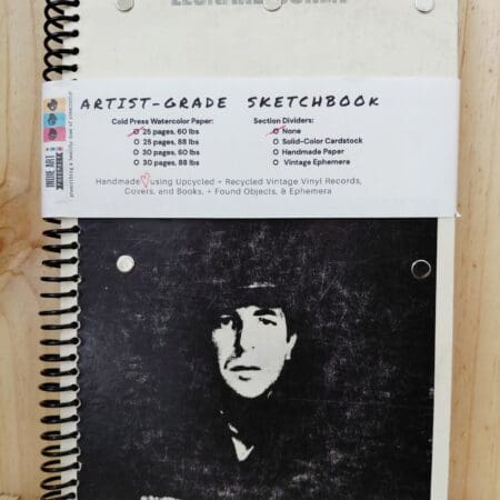 IAP Sketchbook: Leonard Cohen, B&W Portrait Record Picture Cover