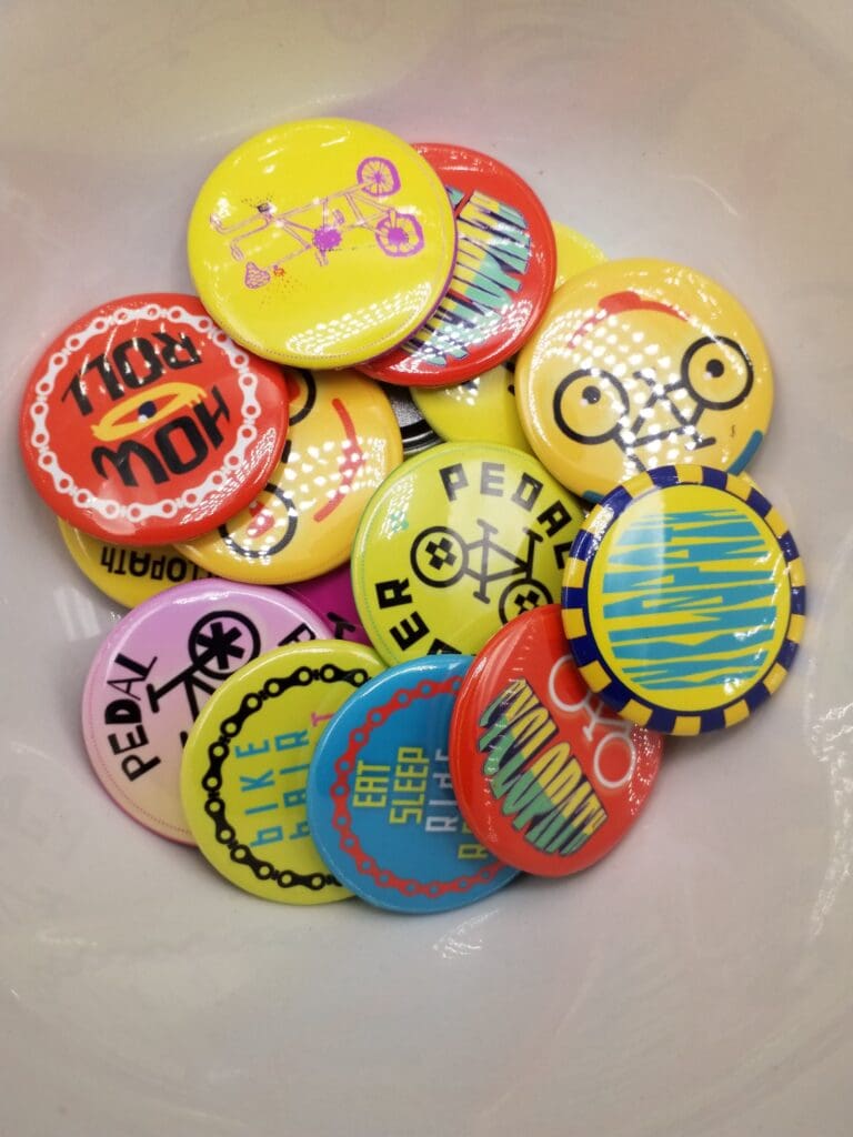 Set of 10 1-inch Buttons: "Cyclopaths Unite!"