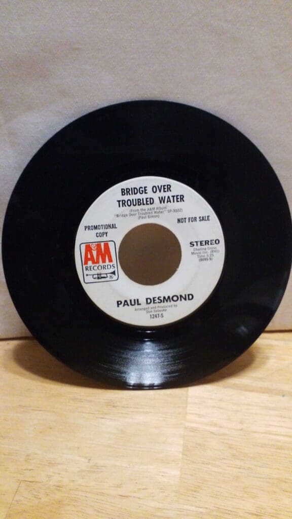 Paul Desmond - 45 Vinyl Record - El Condor Pasa, Bridge Over Troubled Waters - AM Records