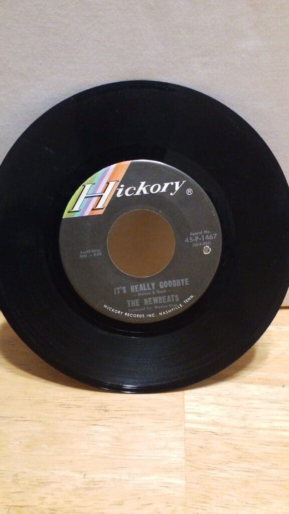The Newbeats - 45 Vinyl Record - Hide the Moon, It's Really Goodbye - Hickory Records