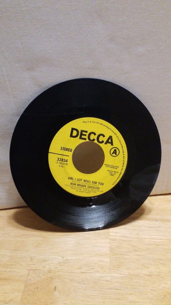 Iron Brigade Quickstep - 45 Vinyl Record - The Thought of Losing You, Girl I Got News For You - Decca Records